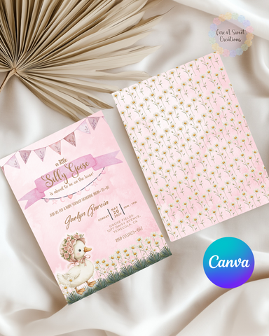 Silly Goose Invite Template Canva ONLY