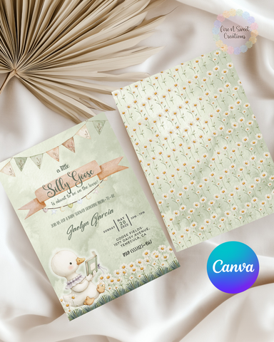 Silly Goose Invitation Template Canva Only