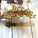Gold with clear stone spacers 8mm