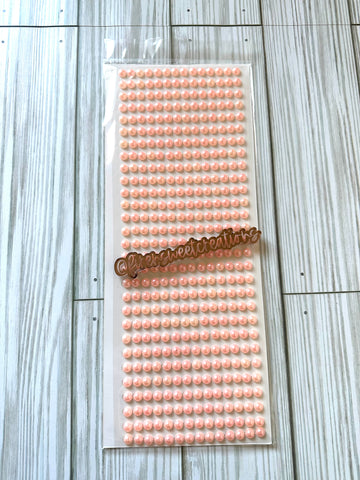 Light Pink Flat back pearls 6mm