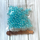 Clear Light Blue Iridescent beads 8mm