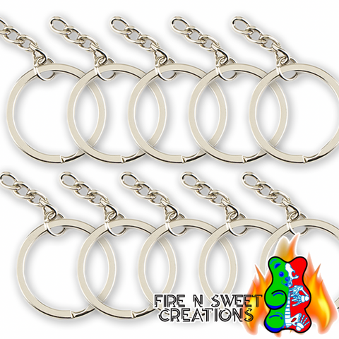 Key rings with chain